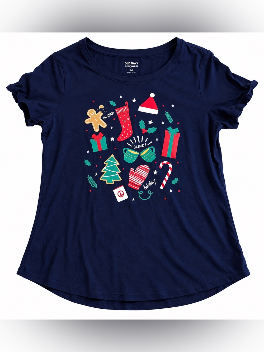Old navy everywear soft Christmas pajama top